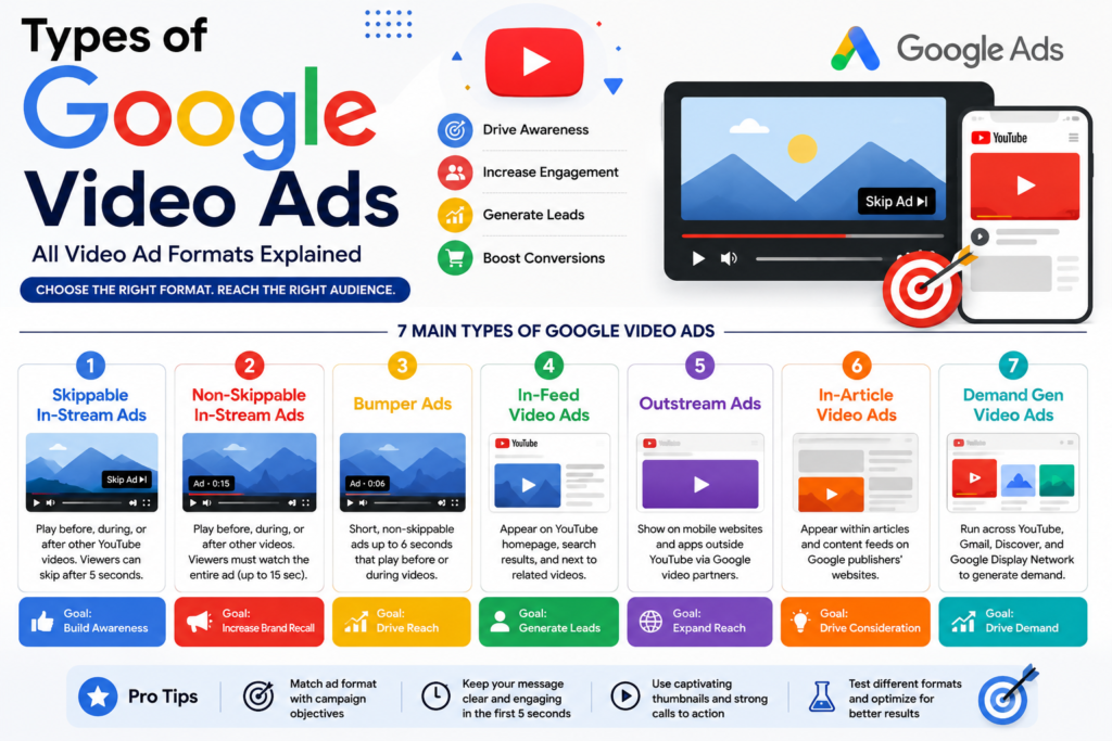 Types of Google Video Ads